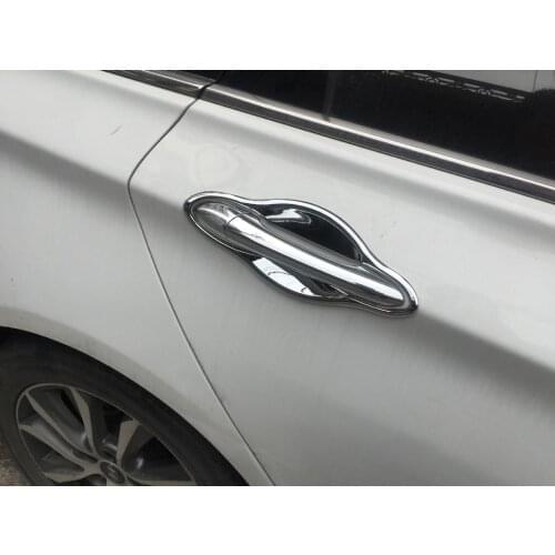 Funduoo For Hyundai Sonata YE i45 YF Chrome ABS Car Door Handle Catch Trim Cover 2011 2012 2013 2014 Car-Styling