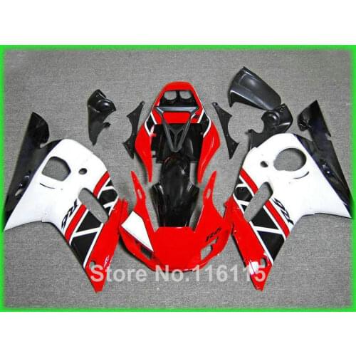 Hot sell fairing kit for YAMAHA R6 1998 1999 2000 2001 2002 R6 red white black YZF R6 fairings set 98-01 02 #3256