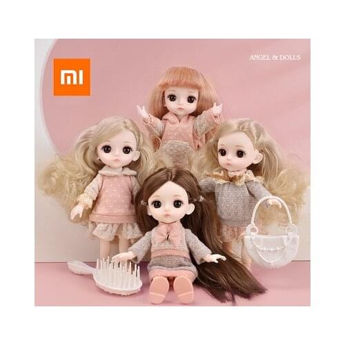 Xiaomi New 16cm Doll 13 Movable Joints Dolls Makeup Casual Wear Clothes with Shoes Doll Accessories Toy for Girls Gift