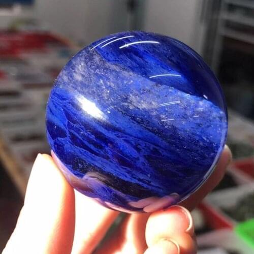 MOKAGY Healing Stone Energy Blue Melting Crystal Ball Decorative Gifts 50mm-60mm 1pc