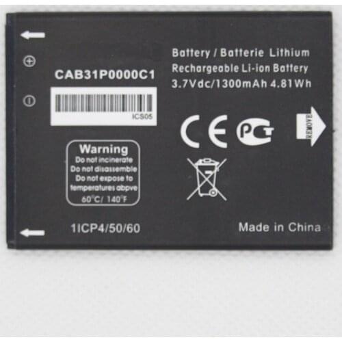 ISUNOO 1300mAh 3.7V Li-ion battery for Alcatel one touch Fire 4012 4012A 4012X CAB31P0000C1 / CAB31P0000C2 Batterie Batterij