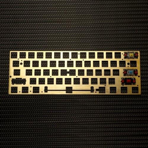 Mechanical Keyboard CNC Brass Drawing Concurrence Positioning Plate for GH60 GK61 Pcb 60% Keyboard DIY