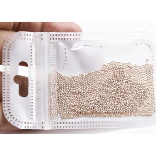 Mini Caviar Metal Beads 10g Steel Ball Nail Stud CAVIAR BEADS ROSE GOLD Crystal 3D Micro Ball Nail Art Charm