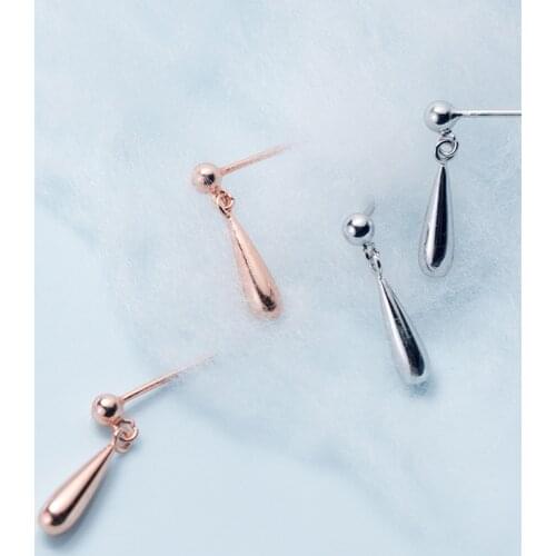 MloveAcc Charm Jewelry Luxury Fashion Waterdrop Stud Earrings Jewellery Women Girl 925 Sterling Silver Earings for Wedding Party