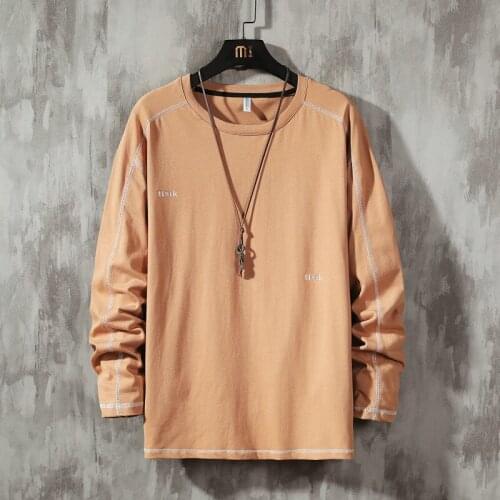 Long Sleeves Mens Black Tshirts 2021 New Spring Autumn Clothes ManS Classic T-shirt Top Tees High Quality