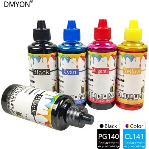 DMYON Ink Refill Kit Compatible for Canon PG140 CL141 Pixma MG2580 MG2400 MG2500 IP2880 MG3610 Printer