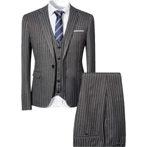 New Mens Fashion Boutique Wedding Dress Suit Three-piece Male Formal Business Casual Suits ( Jacket + Vest + Pants )