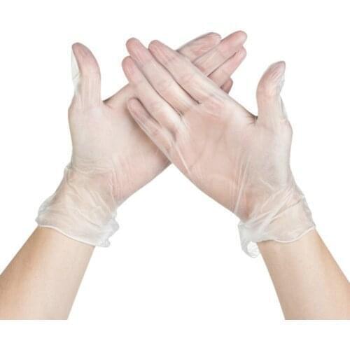 Disposable PVC Gloves No Powder Household Waterproof Home Clean Transparent Dishwashing Kitchen Rubber Disposable Safety Gloves