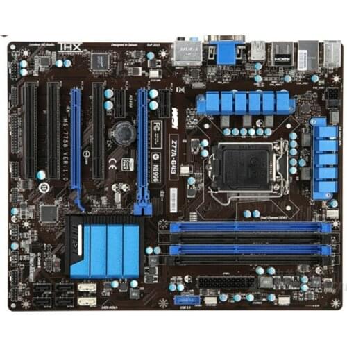 MSI Z77A-G43 original motherboard LGA 1155 DDR3 for i3 i5 i7 cpu 32GB USB3.0 SATA3 Z77 used board Desktop motherboard