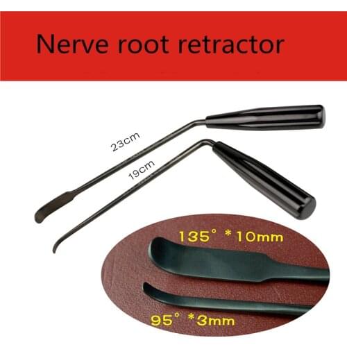 Orthopedic instrument medical nerve root hook retractor neurosurgery Pull hook 95 135 degree blunt head Periosteal stripper Ao