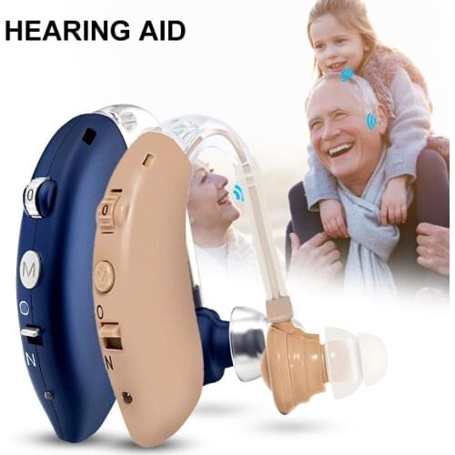 Rechargeable Sound Amplifier Hearing Aids Adjustable Tone Ear Aid BTE Elderly Hearing Aid for Deafness Mini Hearing Device