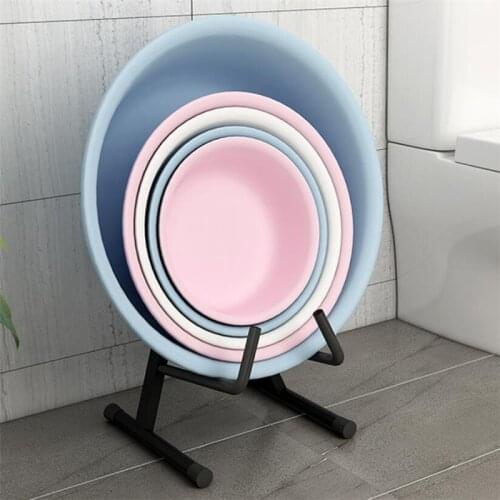 Bathroom Shelves Foldable Basin Organizer Black Bath Tub Storage WC Accessories