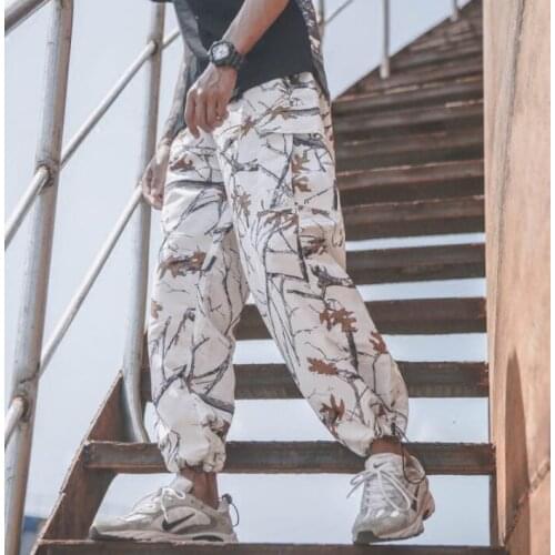 Casual personality fashion mens loose pants printing harem pant men feet trousers pantalones hombre cargo pantalon homme