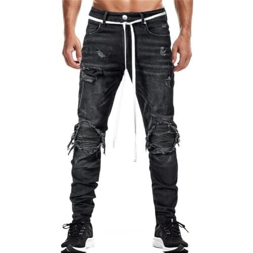 Straight Jeans Men High Waist Jean Spring Summer Boyfriend Streetwear Skinny Cacual Designer Long Denim Pants Trousers