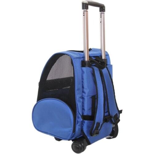 Kedi Köpek Tekerlekli Taşıma Çantası Seyahat İçin Havayolu Mavi Kapsül Çantalar Transparan Kedi Taşıyıcılar Ve Çantalar