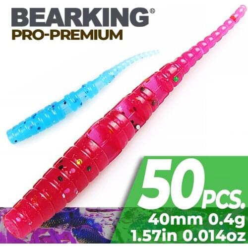 2019 BEARKING 4cm 0.4g 50pcs/bag Fishing Artificial Baits Wobblers Soft Lures Shad Carp Silicone Fishing Soft Baits Tackle