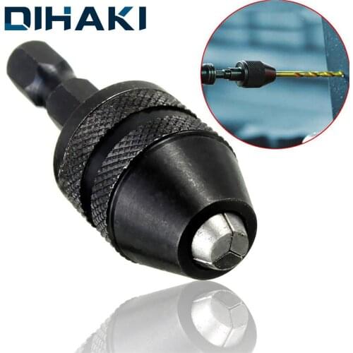 0.3-3.6mm 1/4'' Hex Shank Keyless Chucks Adapter Drill Bit Quick Change Driver Hex Shank Adapter Converter Hexagonal Handle