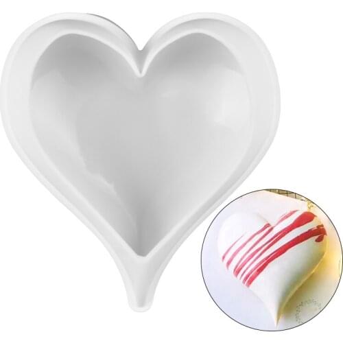 Heart Shaped Silicone Cake Mold Baking Mousse Cheese Dessert Pan Cakes Decorating Tools Silicone Moulds For Kitchen Accessories