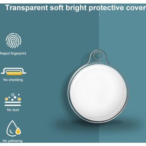 Silicone Protective Cover For Apple Airtags Tracker Transparent TPU Soft Elegant Protective Sleeve For Anti-lost Tracker