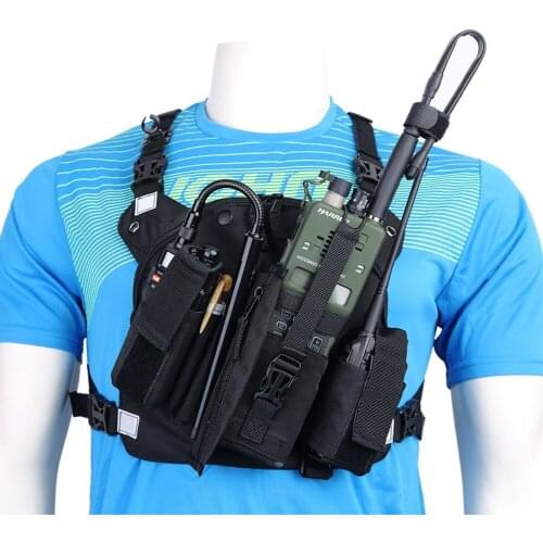 Radio Harness chest Front Pack Pouch Holster Vest Rig Carry bag for Baofeng UV-5R UV-82 UV-9R BF-888S TYT Motorola Walkie Talkie