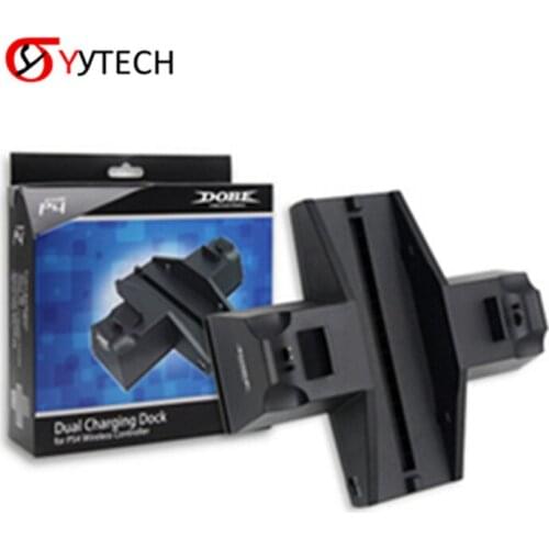 SYYTECH Game Controllers Vertical Stand Cooling Fan Dual Charging Station For PS4 Controllers TP4-805