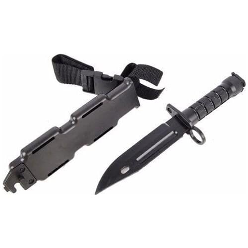 30cm M9 Tactical Plastics Knife Sword Birthday Gift Toy Knife CS CF Cosplay Rubber Knife Model Black Outdoor Survival