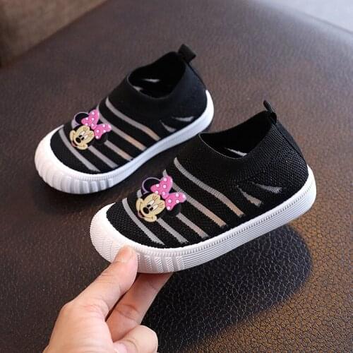 Disney Mickey Stitch spring and autumn children casual shoes stretch socks shoes boys and girls sports shoes old shoes knitting