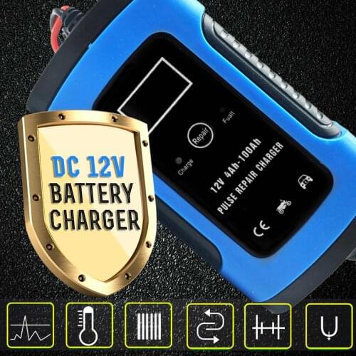 12V 6A Smart Fast Car Battery Charger Auto Motorcycle LCD for Lead-Acid AGM GEL Batteries Intelligent Charging 12 V Volt 6 A AMP