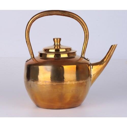 Pure copper thickened hand-made kettle teakettle Chinese tea pot puer tea white oolong tea durable China teapot gift 5L