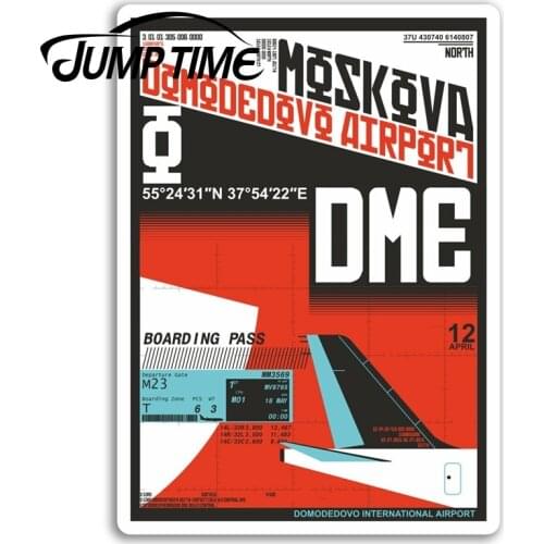 Jump Time for Moscow Airport Vinyl Stickers Russia Sticker Laptop Luggage Bumper Decals Waterproof Car Accessories