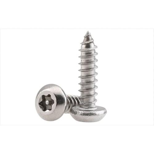 304 Stainless Steel-Lobe Round Pan head self tapping screw torx screw Anti-theft screw M2.9/M3.5/M3.9/M4.8*6.5/9.5/13/19/25-38mm