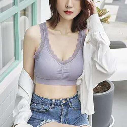 Ladies Laces Bra Top Push Up Cotton Yoga Sport Sexy Bra Women Intim Lingerie Top Sports Female Seamless Underwear Gym Shirts