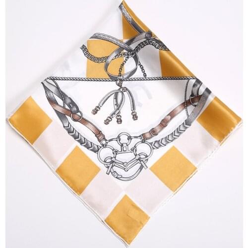 100% Silk Scarf Neckerchief Bandana Top Grade Small Square Silk Scarves Wraps Foulard Female Gifts