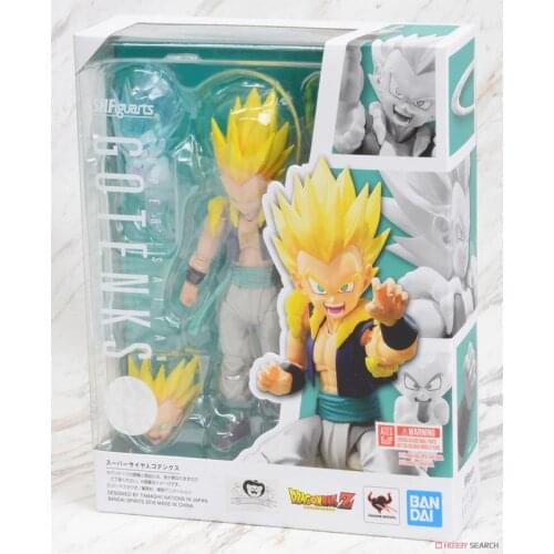 13cm BANDAI Original DRAGON BALL SHF Super Saiyan Gotenks Anime Action & Toy figures Model Toys For Children