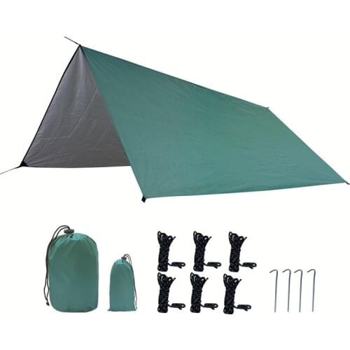 300x300cm Ultralight Waterproof Tarp Tent Outdoor Camping Hammock UV Sunshade Garden Awning Canopy