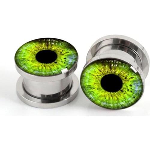 4-25mm Skull Ear Gauge Tunnel Plug Saddle Flesh Tunnel Piercings Gauges Ear Expander Body Jewelry Ear Stretcher