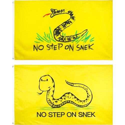 60x90cm/90x150cm No Step on Snek Yellow Flag 2x3ft/3x5ft Gadsden Banner
