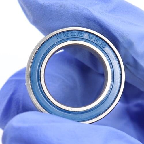 6802 VRS MAX Bearings 15*24*5 mm ( 4 PCS ) Bike Pivot Chrome Steel Blue Sealed with Grease 6802LLU Cart Full Balls Bearing