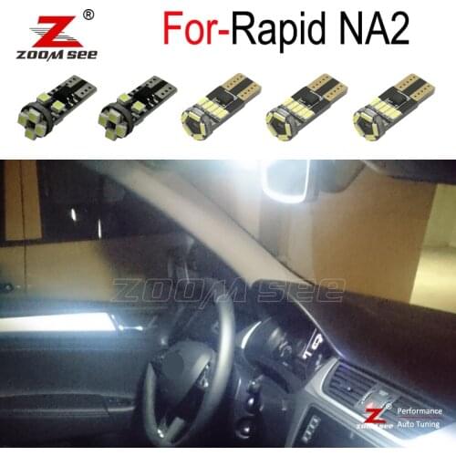 8pcs Error Free LED trunk bulb + LED Interior dome map reading roof Light Kit for Skoda for Rapid NA2 (2011+)