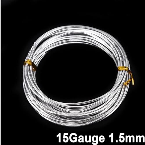 1mm/1.5mm/2mm/2.5mm/3mm Anodized Aluminum Wire soft DIY jewelry craft versatile painted aluminium metal wire Silver