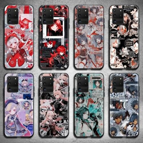 Genshin Impact Anime Phone Case For Samsung Galaxy S21 Plus Ultra S20 FE M11 S8 S9 plus S10 5G lite 2020