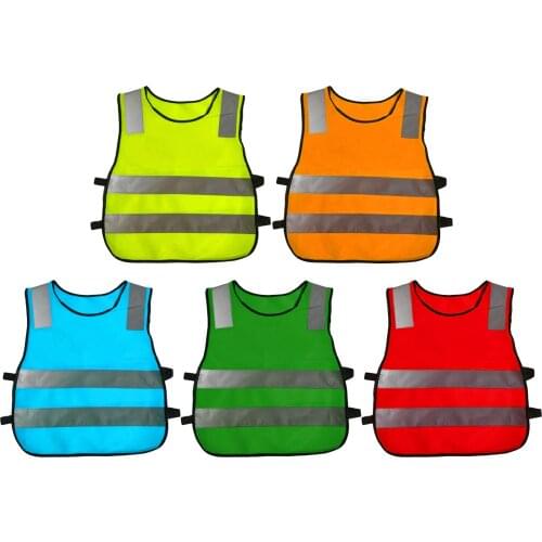 Child Reflective Vest Jackets Traffic Work Cycling Road Sanitation Clothes