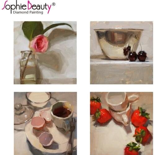 Diy Diamond Painting Cross Stitch Embroidery Crazy Vase Flower Cup Full Square Diamonds Mosaic Rhinestones unfinished Painting