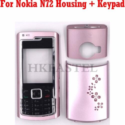 For Nokia N72 Mobile phone New Front face Housing With Back battery door cover + English Keypad