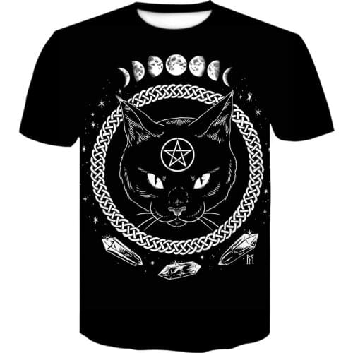 2021 Mens 3D Printing Skull Head Shirt Metal Street Style T-Shirt Musical Instrument Top