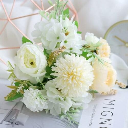 New Arrival Single Artificial Silk Flower Bridal Holding Bouquet For Wedding And Home Living Table Decorations Free Shipping