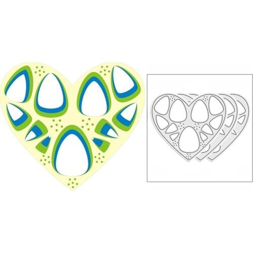 New 2021 Layering Rice Ball Hearts Metal Cutting Dies for DIY Scrapbooking and Card Making Decorative Embossing Craft No Stamps