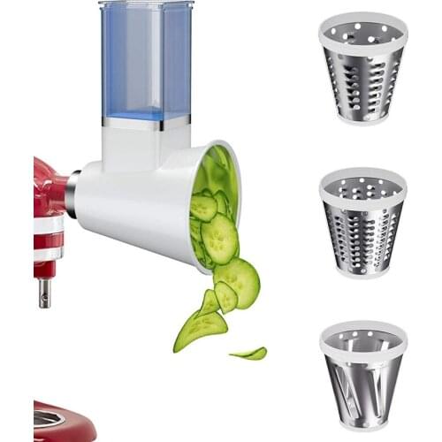 Slicer/Shredder Attachment for KitchenAid Stand Mixer Electric Cheese Grater Attachment/Accessories with 3 Blades