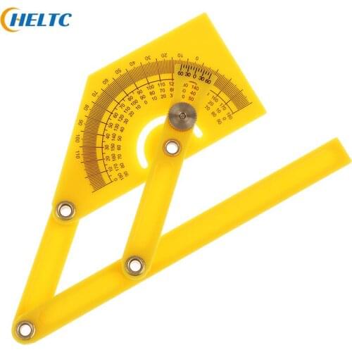 Precise Protractor And Angle Finder Woodworking Measurement Tools 0° To 180° For Measure Inner/Outer Angle Plastic Protractor