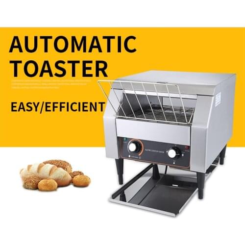 220V chain type toaster for hotel toaster 2050W crawler type automatic toaster with stainless steel body